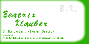 beatrix klauber business card